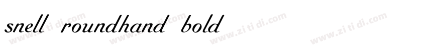 snell roundhand bold字体转换